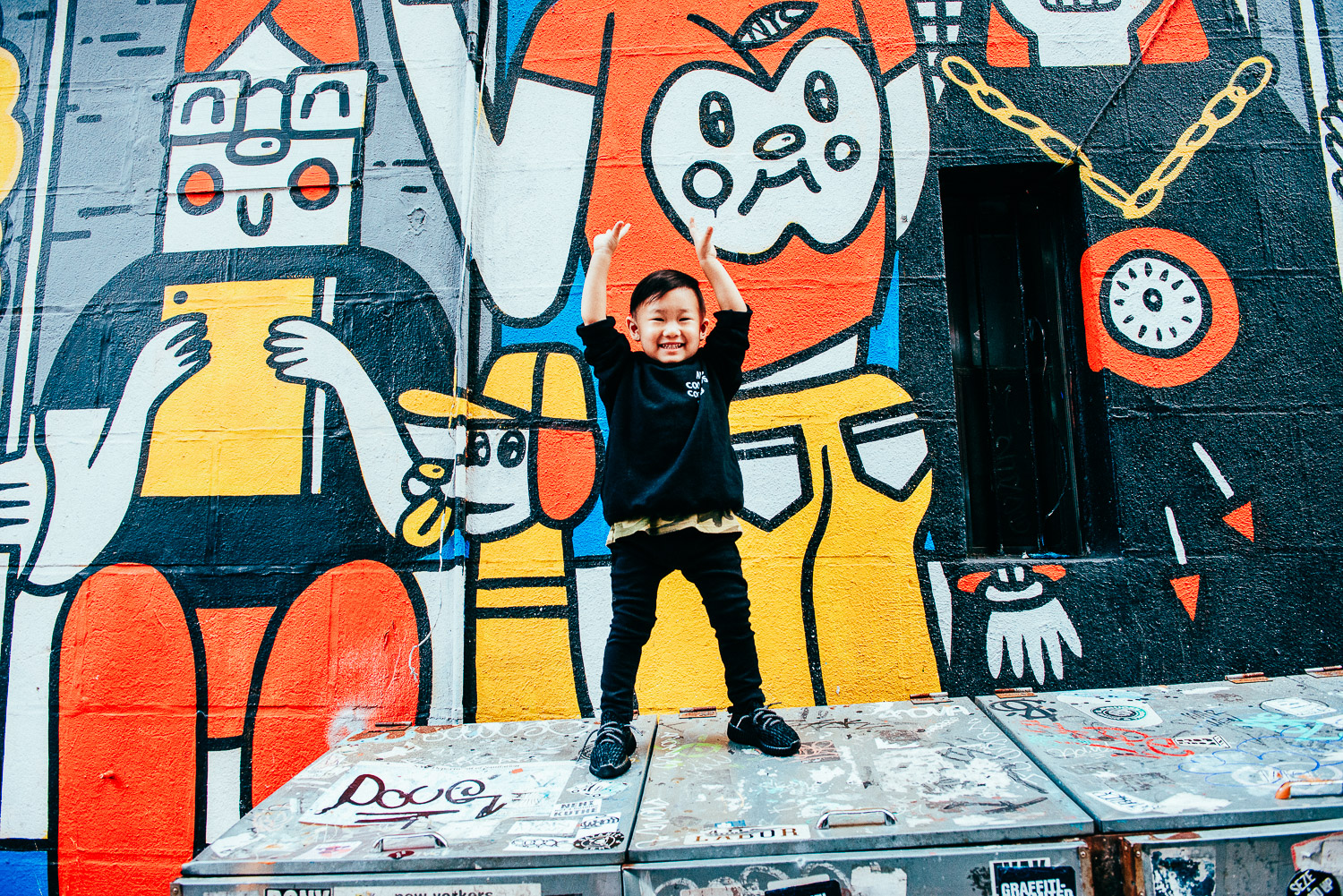 Lower east side family photo session with a toddler