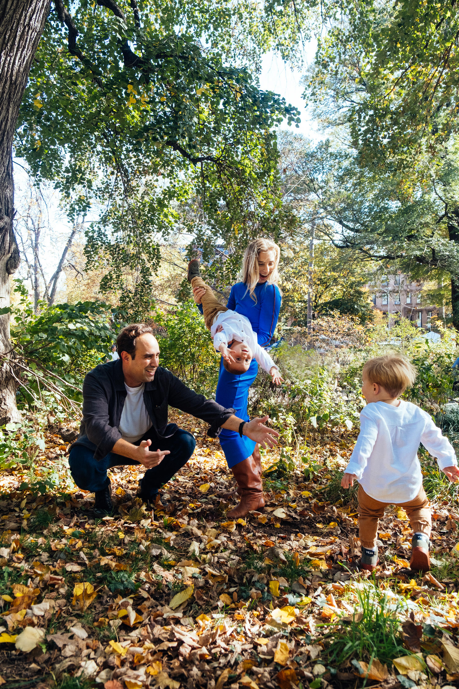 Clinton Hill fall family session with two toddlers