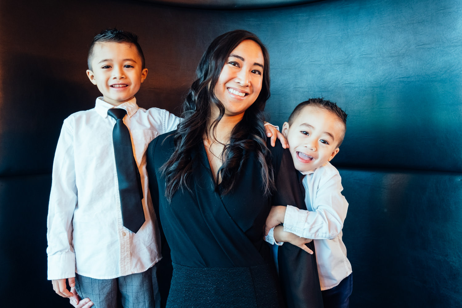 Long Island family session with two fun boys